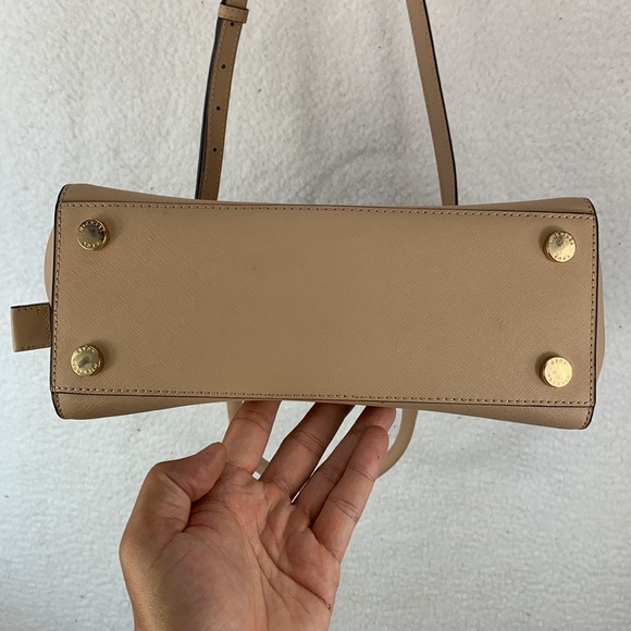 Michael Kors Selma Handbag Women’s Medium Dark Khaki Saffiano Leather Tote - Picture 9 of 16